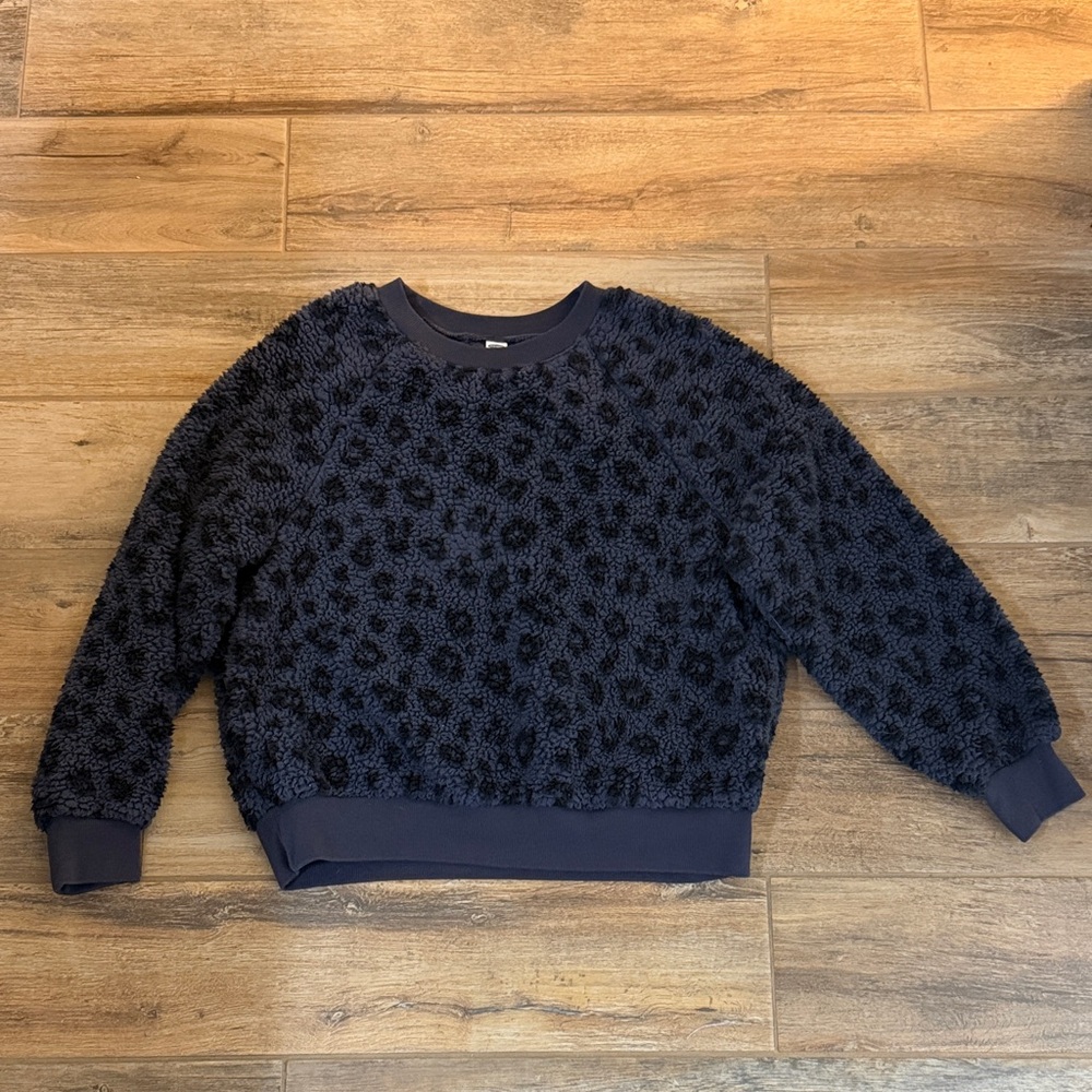 Old Navy Women's Navy Textured Crew Neck Sweater